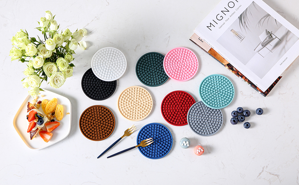 multi-color silicone cup coaster