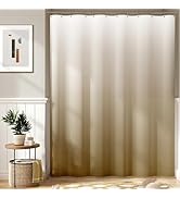 jinchan Ombre Taupe Shower Curtain for Bathroom Waterproof Fabric Gradual Color Design Shower Cur...