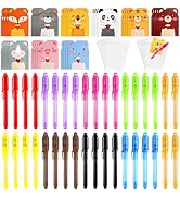 DazSpirit 36PCS Invisible Ink Pens with UV Light, Spy Pens with Animal Cards & Goodie Bags, Party...