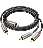 Ubramac RCA Cable, 2RCA Male to 2RCA Male Stereo Audio Cable Gold Plated Car Audio Subwoofer Adap...