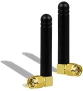 BOOBRIE 2-Pack Mini 915MHz LoRa Antenna 2dBi SMA Male 90 Degree Connector 915Mhz Right Angle Ante...