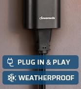 DEWENWILS Outdoor Remote Control Outlet, 15A Wireless Remote Control Switch, 100FT Control Range ...