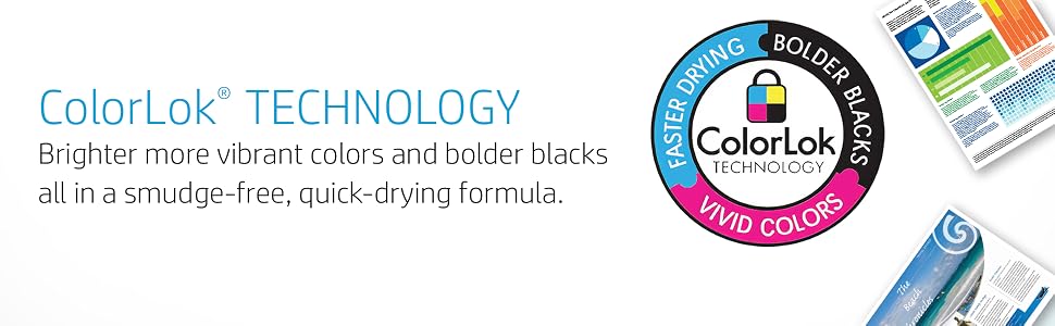 ColorLok Technology brighter more vivid colors, bolder blacks, smudge-free quick-drying formula