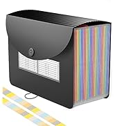 NAFY Accordion File Organizer, 24 Pockets Expanding File Folders, According File Organizer Portab...