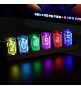 Tikonir Nixie Tube Clock, Desk Digital Clocks with 7 Modes Display, Glow Tube Clocks with Digital...
