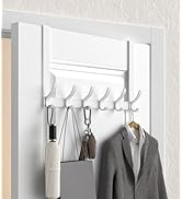 KitchLife Over The Door Hooks Hanger with 11 inches Extended Arms for Easy Access by Women, Tool-...