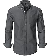 JEMITOP Men's Classic Lightweight Oxford Button Down Collar Shirts Business Casual Long Sleeve Dr...