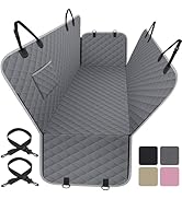 ELONGRIVER Dog Car Seat Cover for Back Seat Hammock 600D Waterproof Car Seat Protector for Dogs w...
