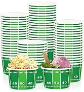 gisgfim Football Party Serving Snack Bowls for 50 Guests Disposable Football Snack Chili Bowl Sup...