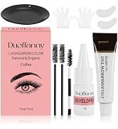 2-In-1 Eyelash & Eyebrow Color Kit, Professional Lash and Brow Color Kit DIY Hair Coloring for Sa...