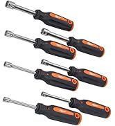 Mutt Tools 7pc SAE Hollow Nut Driver Set – Hollow Shaft Nut Driver Set with Comfort Grip – 3 Inch...