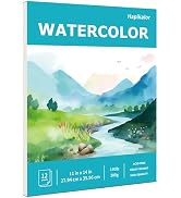 Hapikalor 11"x14" Watercolor Paper Pad, 1-Pack, 140lb/300gsm Artist Painting Drawing Paper Book, ...