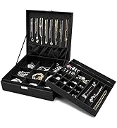 ProCase Jewelry Box Organizer for Women Girls, Two Layer Jewelry Display Storage Holder Case for ...