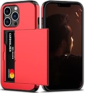 Nvollnoe for iPhone 13 Pro Case with Card Holder Heavy Duty Protective Dual Layer Shockproof Hidd...
