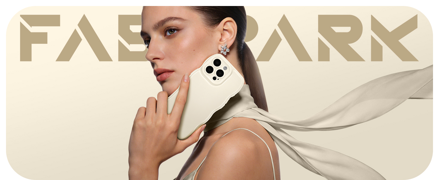 wave frame case wavy cute case beige case girly case Aesthetic Phone Case slim case thin case