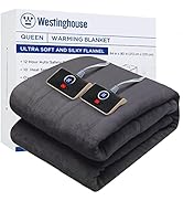 Westinghouse Heated Blanket, Electric Throw Blanket with 10 Heating Levels, 12 Hours Auto Off, Ov...