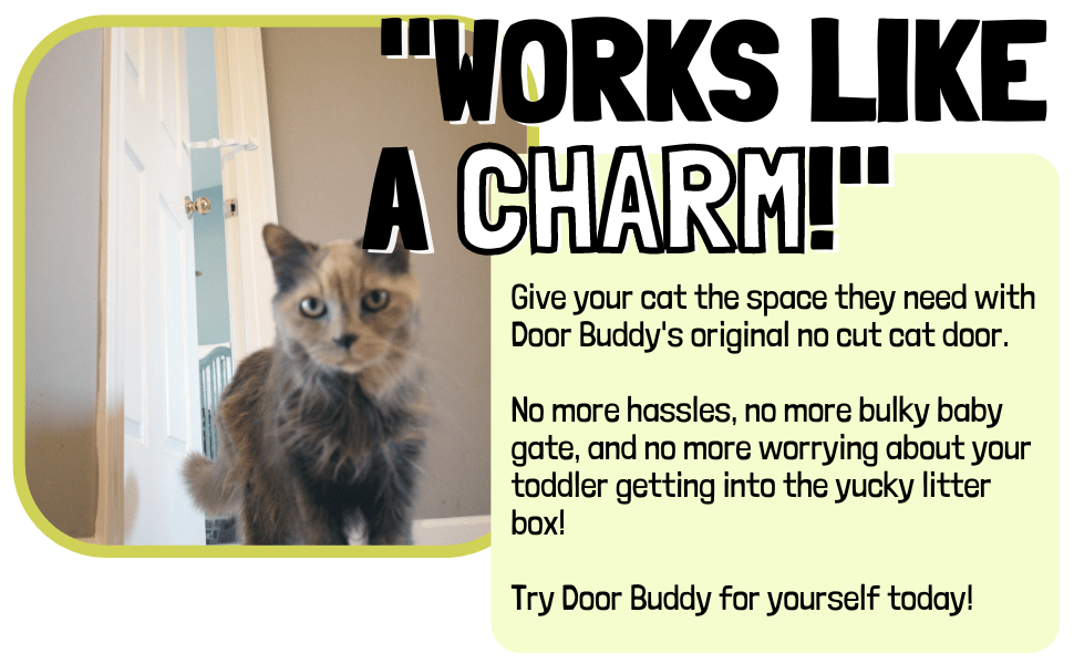 Door Buddy - baby gate with cat door