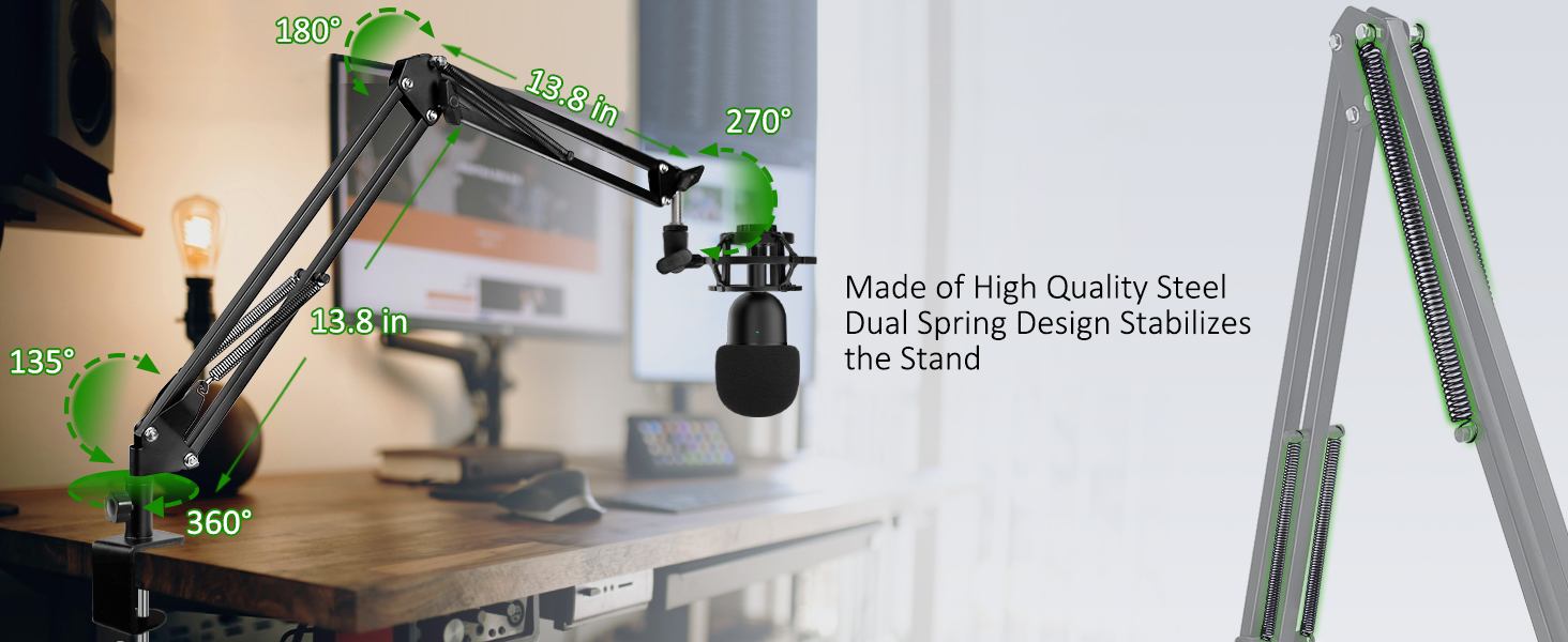 Suspension Scissor Boom Arm Stand Razer Seiren Mini