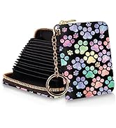 Yonlevres Credit Card Holder RFID Wallet, Small Card Holder Wallet for Women with Keychain Zipper...