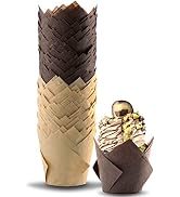 ANAEAT Tulip Cupcake Liners Pack of 100, Paper Baking Cups & Muffin Liners Holders - Grease Resis...