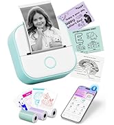 Memoking Mini Sticker Printer - T02 Thermal Printer Portable Label Maker Bluetooth Photo Printer ...