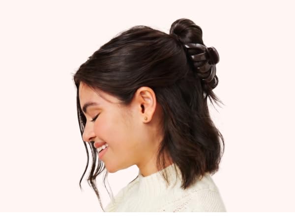 Hair in claw clip
