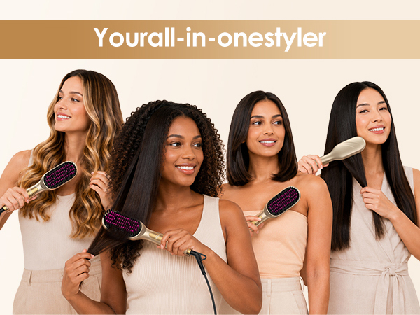 hair straightening brush for women