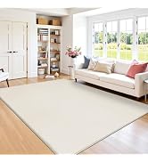 SHACOS 5x7 Ultra Soft Faux Rabbit Fur Area Rug, Non Slip Machine Washable Living Room Rugs, Fluff...