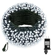 66FT 200 LED Christmas Lights with Timer, Twinkle Fairy Lights String with 8 Flashing Modes Strin...