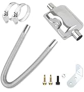 25mm/0.98" Diesel Heater Exhaust Pipe with Silencer Muffler,Stainless Steel Pipe for Car Modified...