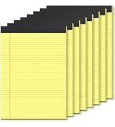 8 Pack Yellow Legal Pads 8.5 x 11 Yellow Notepads Narrow Ruled Writing Pad | Narrow Ruled Note Pa...
