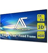 Akia Screens 100 inch Edge Free Fixed Frame Projector Screen Wall Mount 16:9 Indoor Projection Sc...