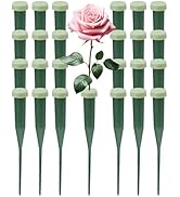 FIVEIZERO Floral Water Tubes for Flowers, 25 PCS 5.64 Inch Green Flower Stem Water Tubes with Cap...