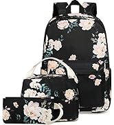 BLUBOON School Backpack Teen Girls Bookbags Set 15 inches Laptop Backpack Kids Lunch Tote Bag Clu...