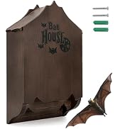 Mezchi Bat House for Outdoors, Large Cedar Wood Bat Shelter with Mounting Kit, Weatherproof Garde...