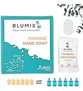 Blumix Foaming Hand Soap Tablet Refill – 6 Pack | Eucalyptus Scent | Eco-Friendly, Plant-Based, P...