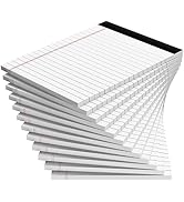 12 Pack Note Pads 4x6 Inch, White Mini Legal Pads, Small Writing Pads, Notepads of College Ruled ...