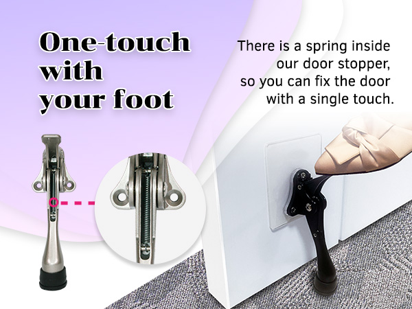 automatic door stoppers kickdown door stopper kick down door stoppers for bottom of door