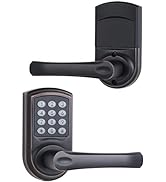GITRANG Keyless Door Lock Digital Keypad Door Lever Lock, Oil Rubbed Bronze Code Electronic Keypa