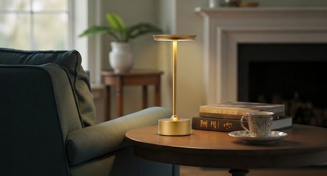 Small Portable Table Lamp for Bedroom, Living Room, Restaurant, Outdoor, Night Light