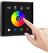RGBZONE RGBW Wall-Mounted Touch Panel, LED Wall Dimmer Switch Controller for 3528 5050 DC 12-24V ...