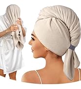 Umisleep 100% Microfiber Hair Towel, Upgraded Ultra Absorbent Microfiber Towel, Super Soft Hair T...