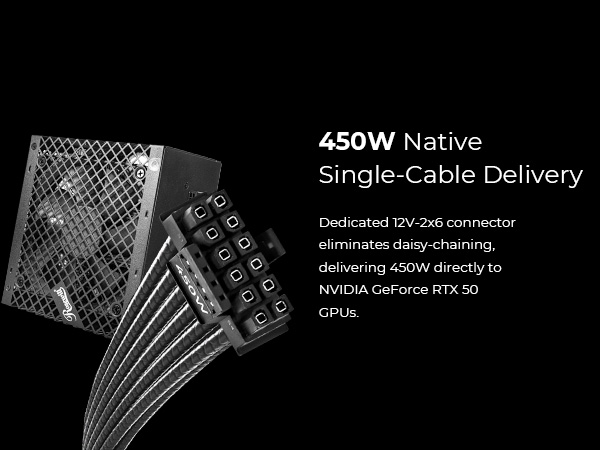 450W 12V-2x6, ATX 3.1, RTX 50