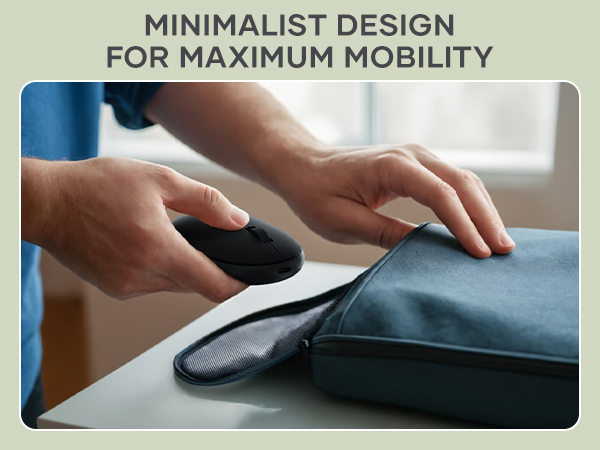 Satechi Compact OntheGo Bluetooth Mouse with USB C Rechargeable Battery, Connect up 3 Devices