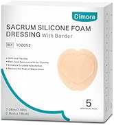 Dimora Wound Dressing Sacrum Foam Bandages Silicone Adhesive Border 7"x7" Waterproof Sacral Pads ...