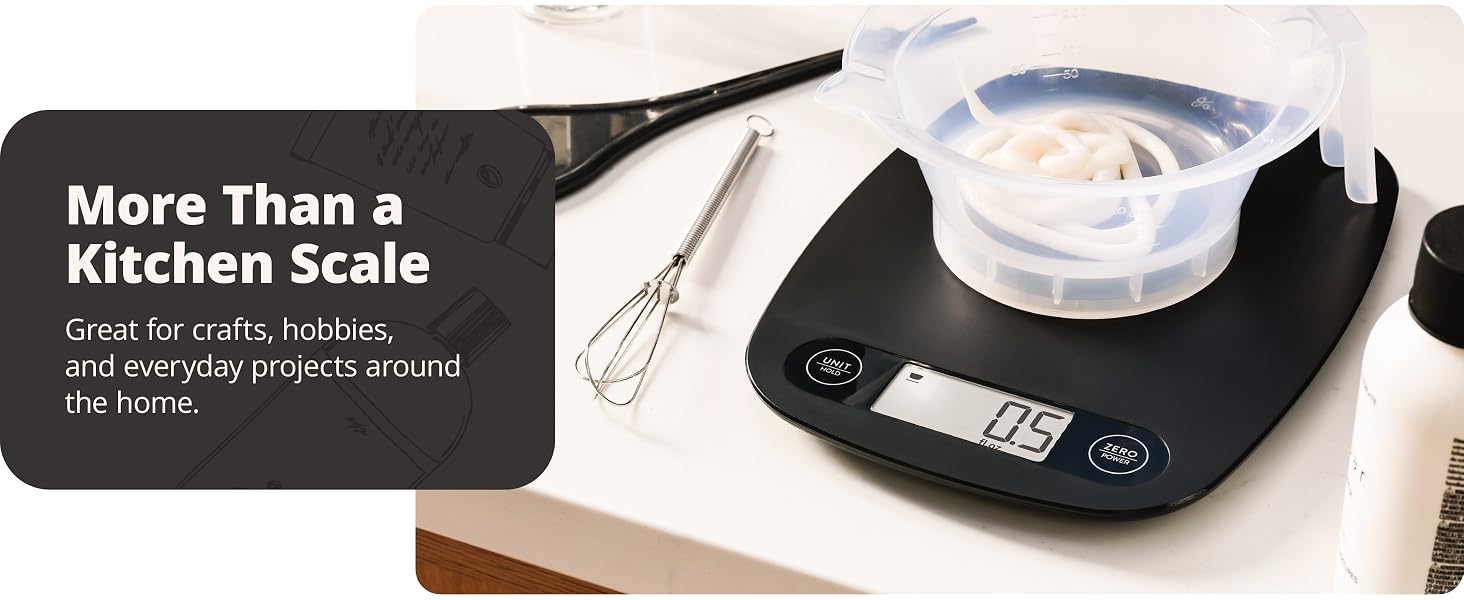 greater goods matte black kitchen scale weighing homemade crafts