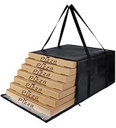 CIVJET Insulated Pizza Delivery Bag for Carry Hot, 20" x 20" x 14" Insulated Food Delivery Bag, G...