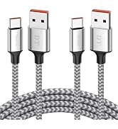 iPhone 15 Charger Cord 6ft 2-Pack, Fast Charging for iPhone 17/16/15 | USB-A to USB-C Braided Cab...
