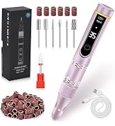 LIERKISS Nail Drill Professional Drill Nails Cordless 35000RPM E Filer for Nails Electric Nail Dr...