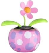 Solar Dancing Flower, Pink Flip Flap Bobblehead, Window Sun Catcher, Car Dashboard Decor, Sunflow...